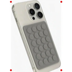 Yapışkanlı Silikon Vakumlu Telefon Tutucu (Gri)