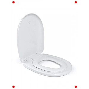 Yavaş Kapanan D/O Şekilli Beyaz Klozet Kapağı