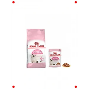 Yavru Kedi Kuru Mama (2 Kg) + Yaş Mama (2 Adet) Seti