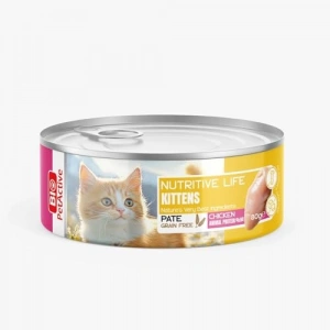 Yavru Kediler için Tavuklu Konserve Mama, 24 x 80 gr