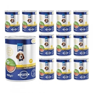 Yavru Köpekler İçin Tavuklu Pate, 400 gr, 12 Adet