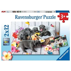 Yavru Köpekler Temalı 12 Parça Puzzle, Çocuklar İçin