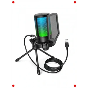 Yayıncı USB Mikrofon, Standlı ve Sessize Alma Tuşlu