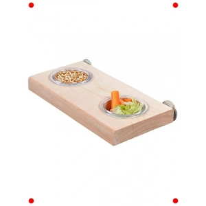 Yemlikli Doğal Ahşap Kuş Tüneği - Ağaç Dalı Tasarım