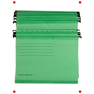 Yeşil A4 Askılı Dosya - 25li Paket Sekmeli