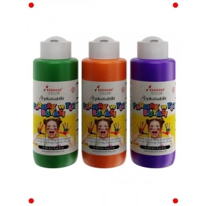 Yeşil Mor Turuncu Parmak Boyası 3lü Set