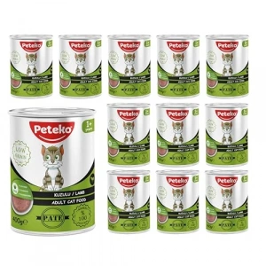 Yetişkin Kedi Pate, Kuzulu, 400 Gr x 12 Adet