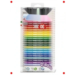 Yıkanabilir Çift Taraflı Keçeli Kalem Seti - 30 Adet