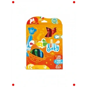 Yıkanabilir Jumbo Bebek Keçeli Kalemler (12 Adet)