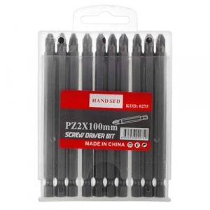 Yıldız Tornavida Ucu Seti, 10 Adet, 100 mm Boyunda