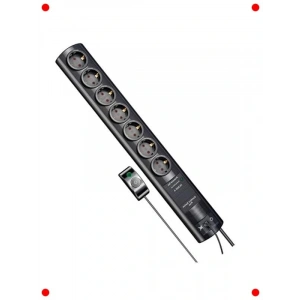 Yüksek Gerilim Korumalı 7 Soketli Çoklu Priz - Siyah