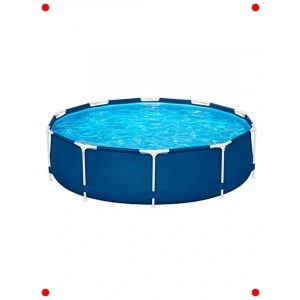 Yuvarlak Çelik Çerçeveli Yer Üstü Havuz, 3.05m x 76cm