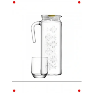 Zarif Sürahi ve 4 Adet Bardak Seti (5 Parça)