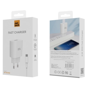 Nettech NT-HCH02 10W Type-C Kablo + Şarj Aleti (Beyaz)
