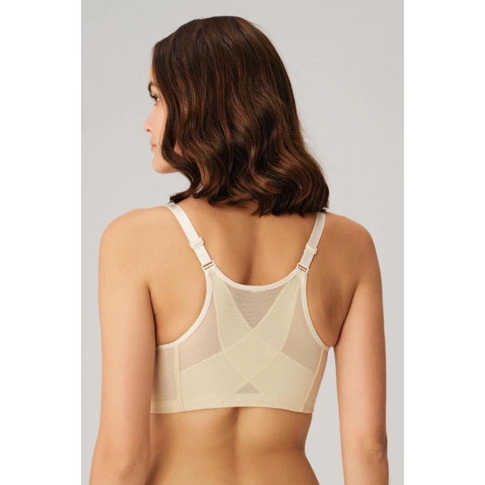 Arias Closet Balensiz Desteksiz Dolgusuz Geniş Askılı Toparlayıcı Önden Açılan Sırt Destekli Küçültücü Sütyen Ten