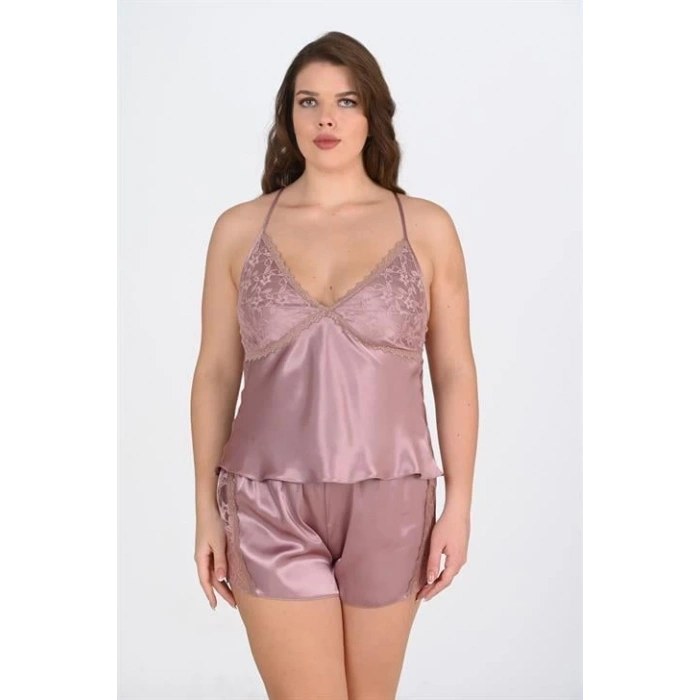 Arias Closet Büyük Beden Vizon Şort Takımı