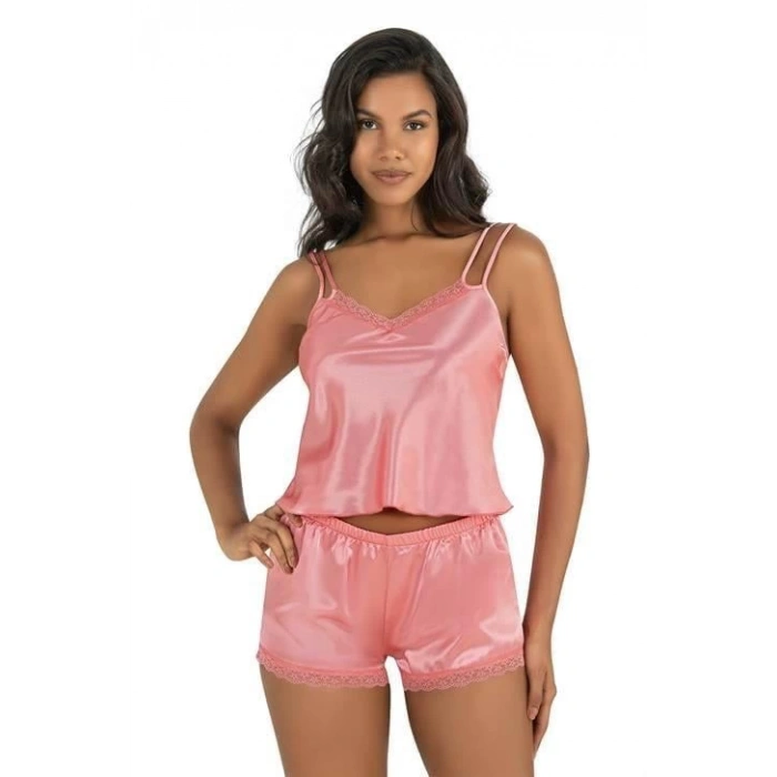 Arias Closet Mercan Saten Şort Takımı 9210