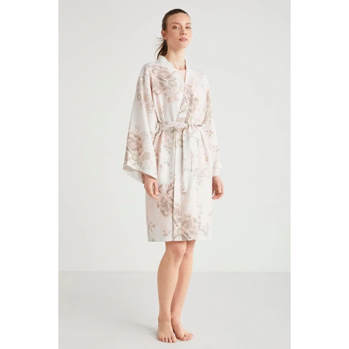 Catherines Çiçek Desen 2li Sabahlık Gecelik Takımı