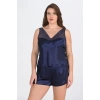 Arias Closet Büyük Beden Lacivert Şort Takımı