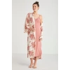 Catherines %100 Viskon Çiçek Desen 2li Sabahlık Gecelik Takımı