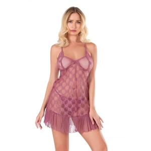 Arias Closet Gül Kurusu Kısa Tül Gecelik