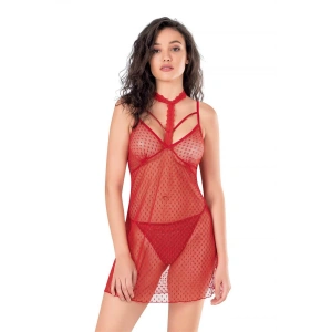 Arias Closet Kırmızı Kısa Tül Gecelik