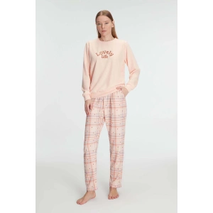 Arias Closet Pamuklu Kışlık Uzun Kol Kadın Pijama Takım