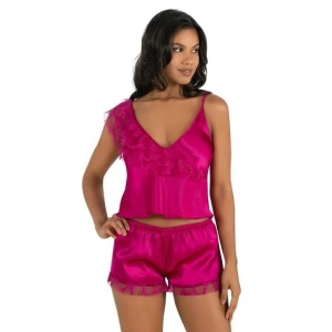 Arias Closet Vişne Saten Şort Takımı 9205