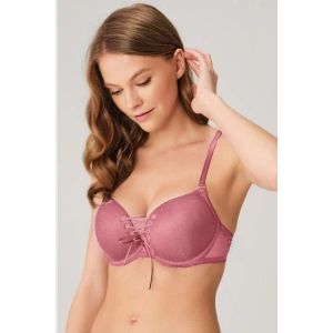 Balenli Destekli Dolgulu Askıları Çıkabilen Yaka Detaylı T-Shirt Sütyeni