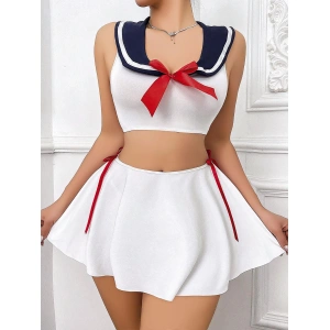 Arias Closet Beyaz Etekli Fantezi Denizci Kız Kostümü