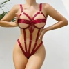 Arias Closet Fantezi Lastik Body Harness Bordo