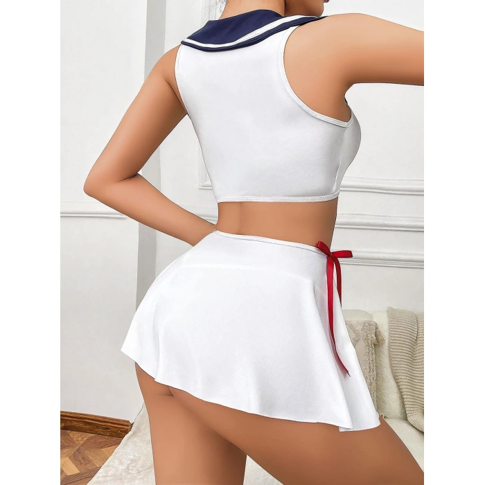 Arias Closet Beyaz Etekli Fantezi Denizci Kız Kostümü