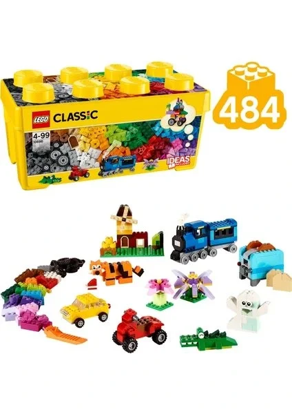 LEGO ® Classic LEGO® Orta Boy Yaratıcı Yapım Kutusu 10696 - 4 Yaş & Üzeri Çocuklar için Yaratıcı Oyuncak Yapım Seti (484 Parça)