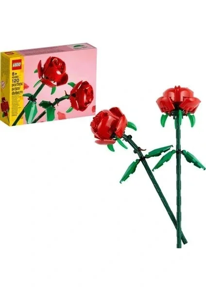 LEGO ® Botanicals Gül 40460 - 8 Yaş & Üzeri Çocuklar için Çiçek Model Yapım Seti (120 Parça)