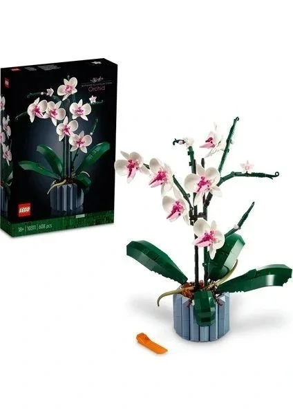 LEGO ® Botanicals Orkide 10311 - Yetişkinler için Koleksiyonluk ve Sergilenebilir Çiçek Modeli Yapım Seti (608 Parça)