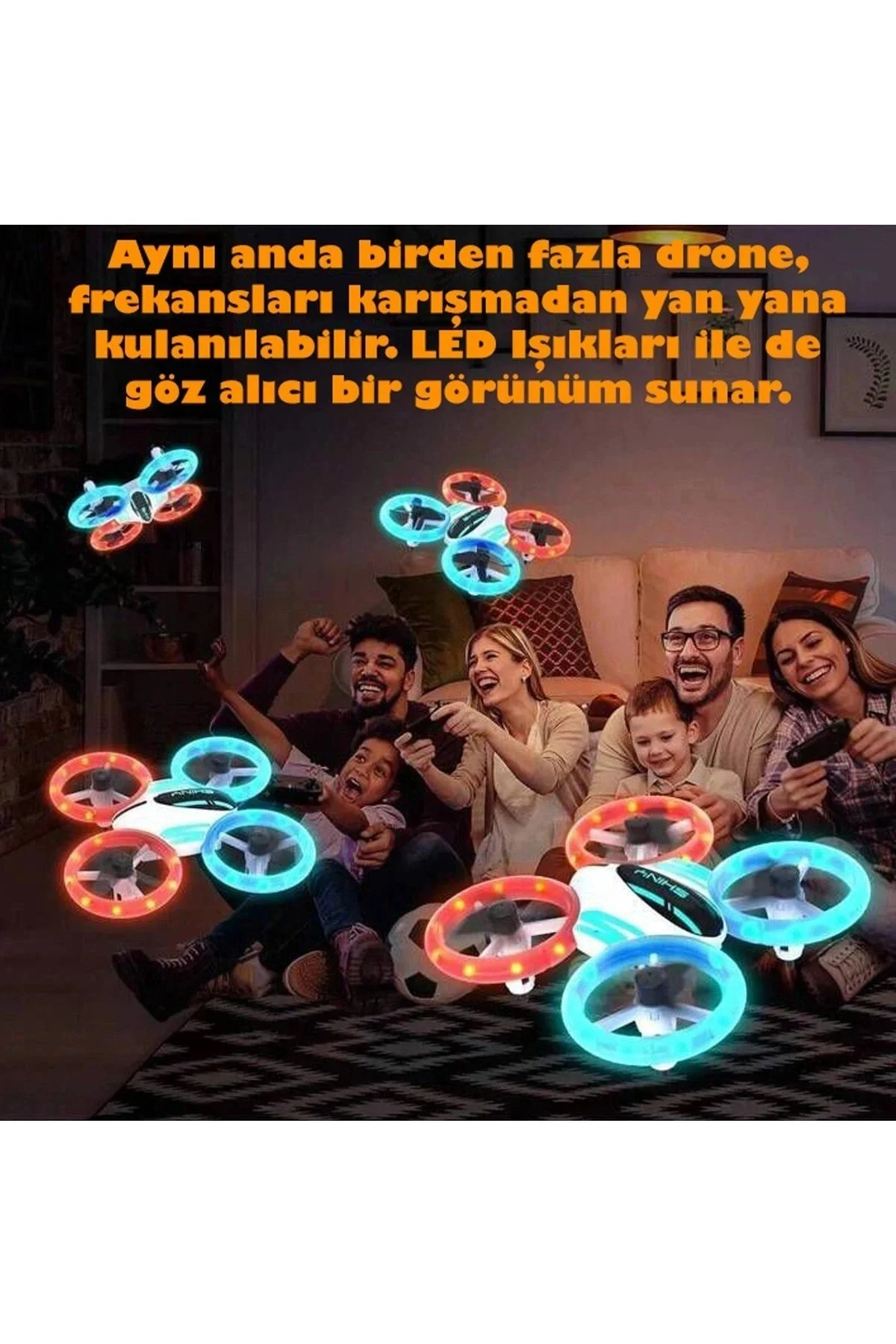 LED Işıklı Akrobat Mini Drone 360° Mini Kamerasız Drone Quadcopter 2.4Ghz
