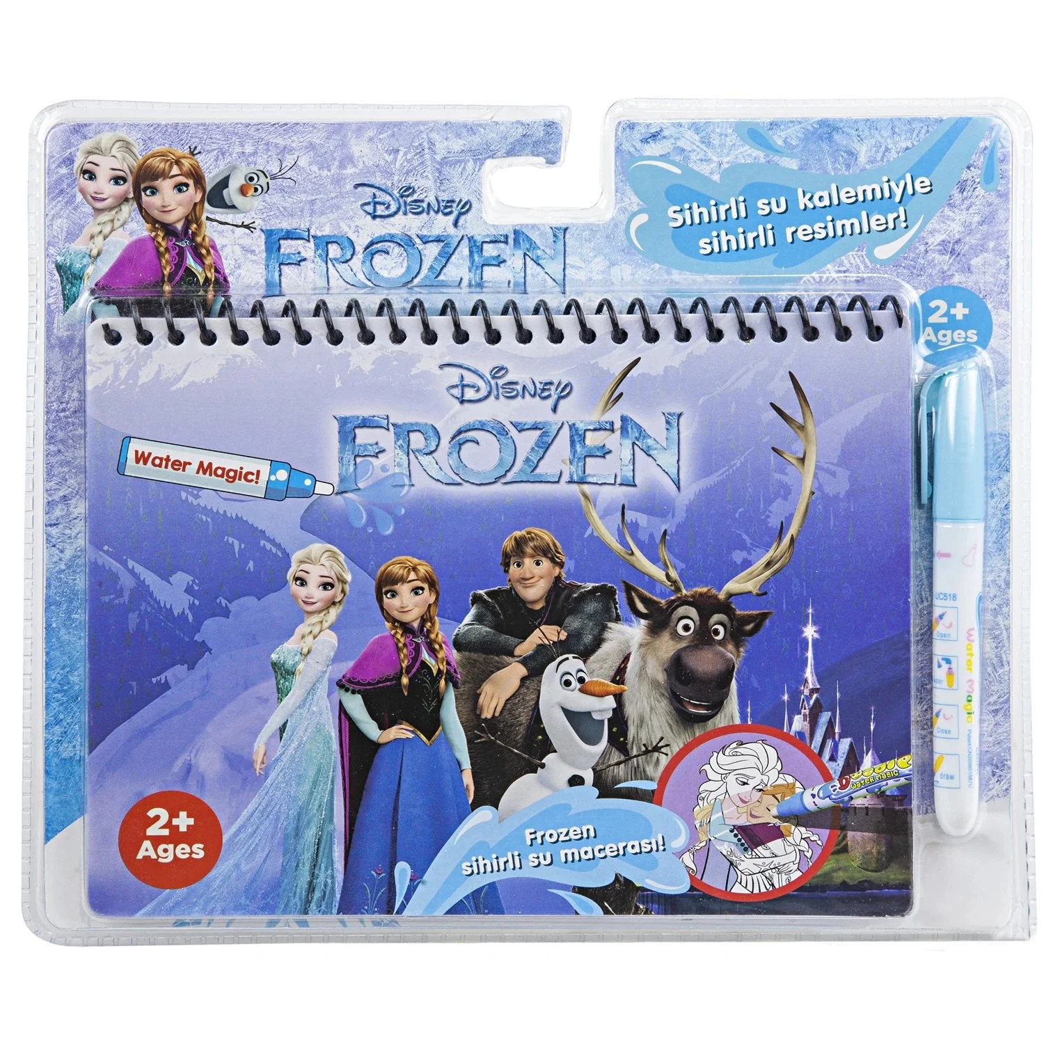Magic Water Disney Elsa Anna Frozen Karlar Ülkesi Sihirli Boyama Kitabı Özel Sulu Kalem ile Magic Water Painting