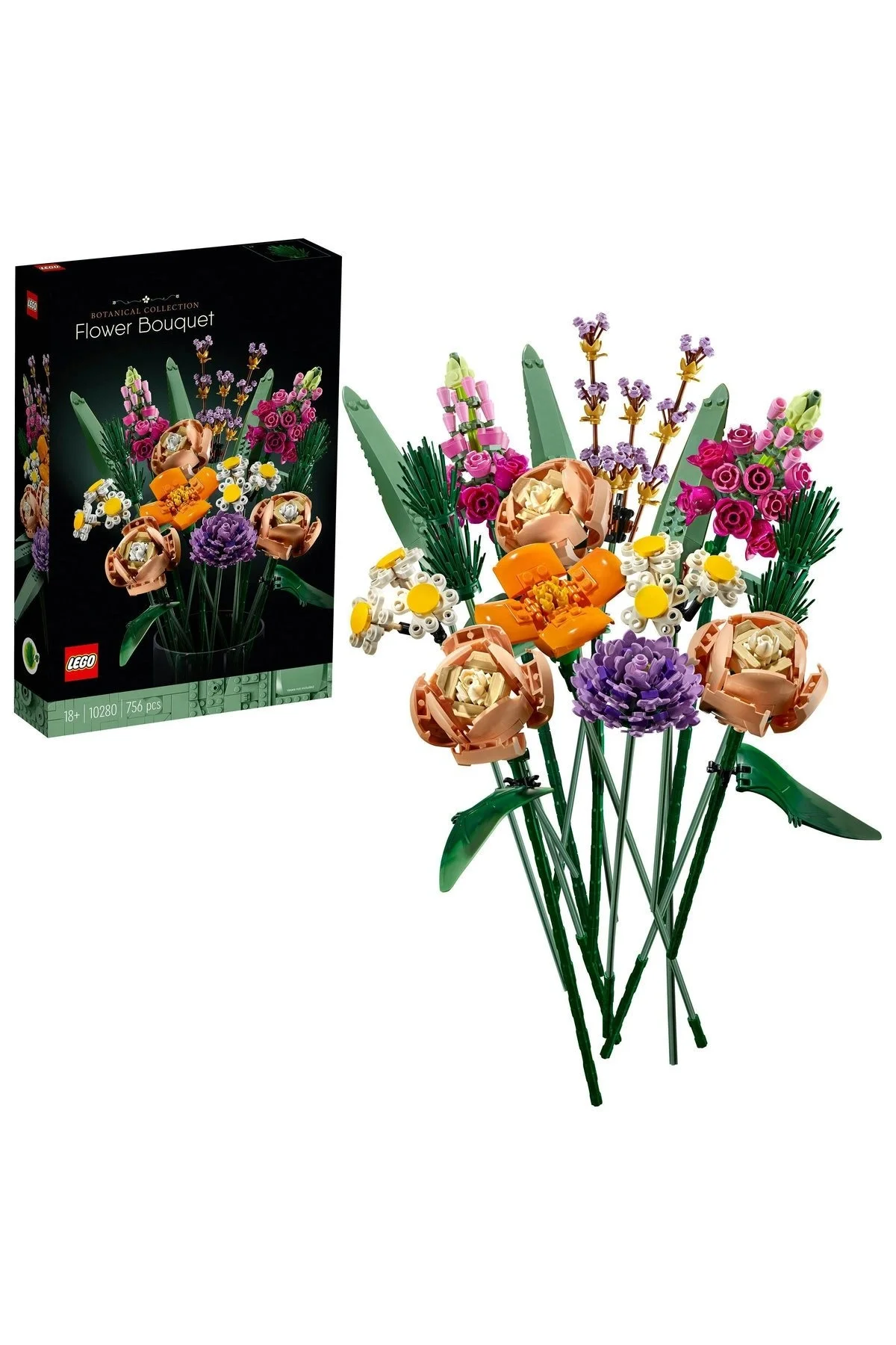 ® Botanicals Çiçek Buketi 10280 - Yetişkinler İçin Dekoratif Çiçek Model Yapım Seti (756 Parça)