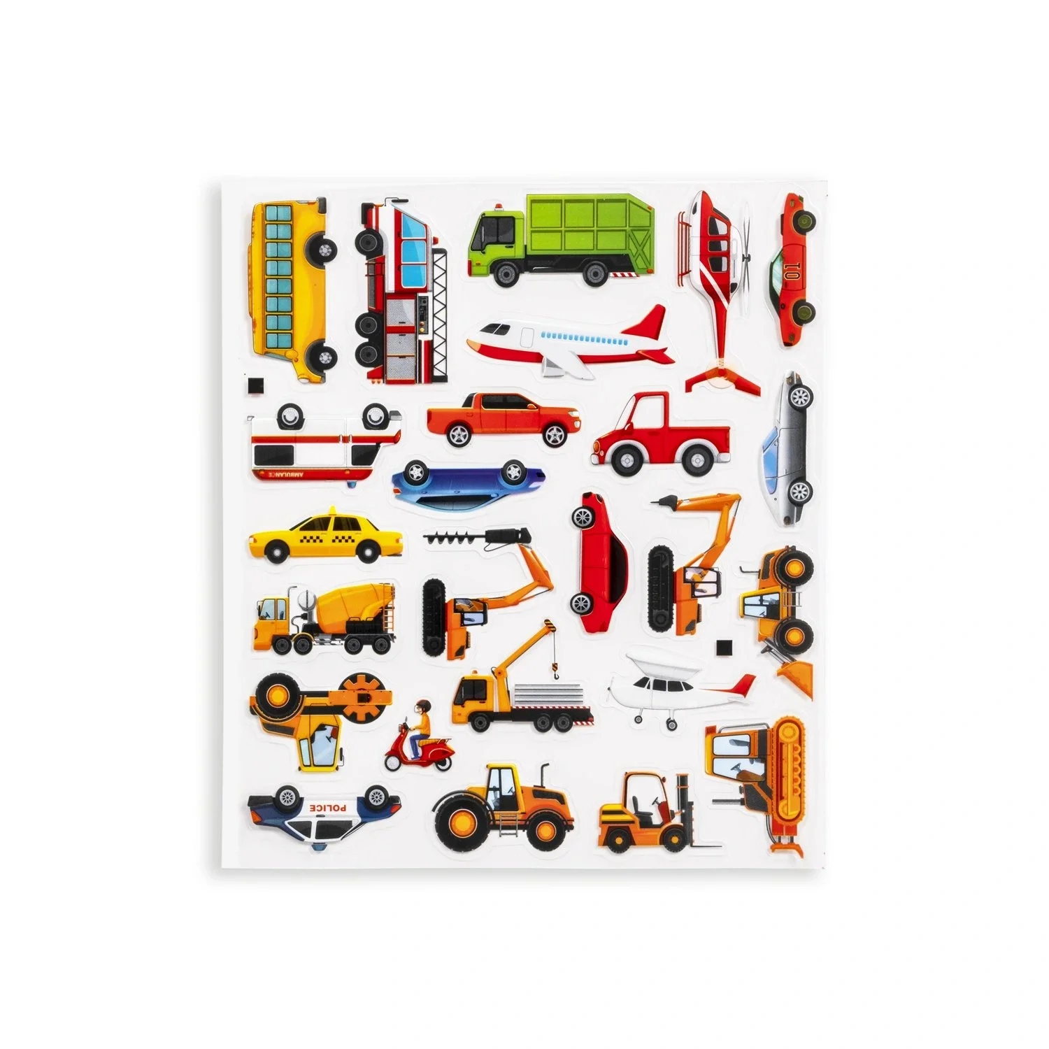 Bitmeyen Sticker Kitabım - Taşıtlar Tekrar Tekrar Kullanılabilir Stickerlar