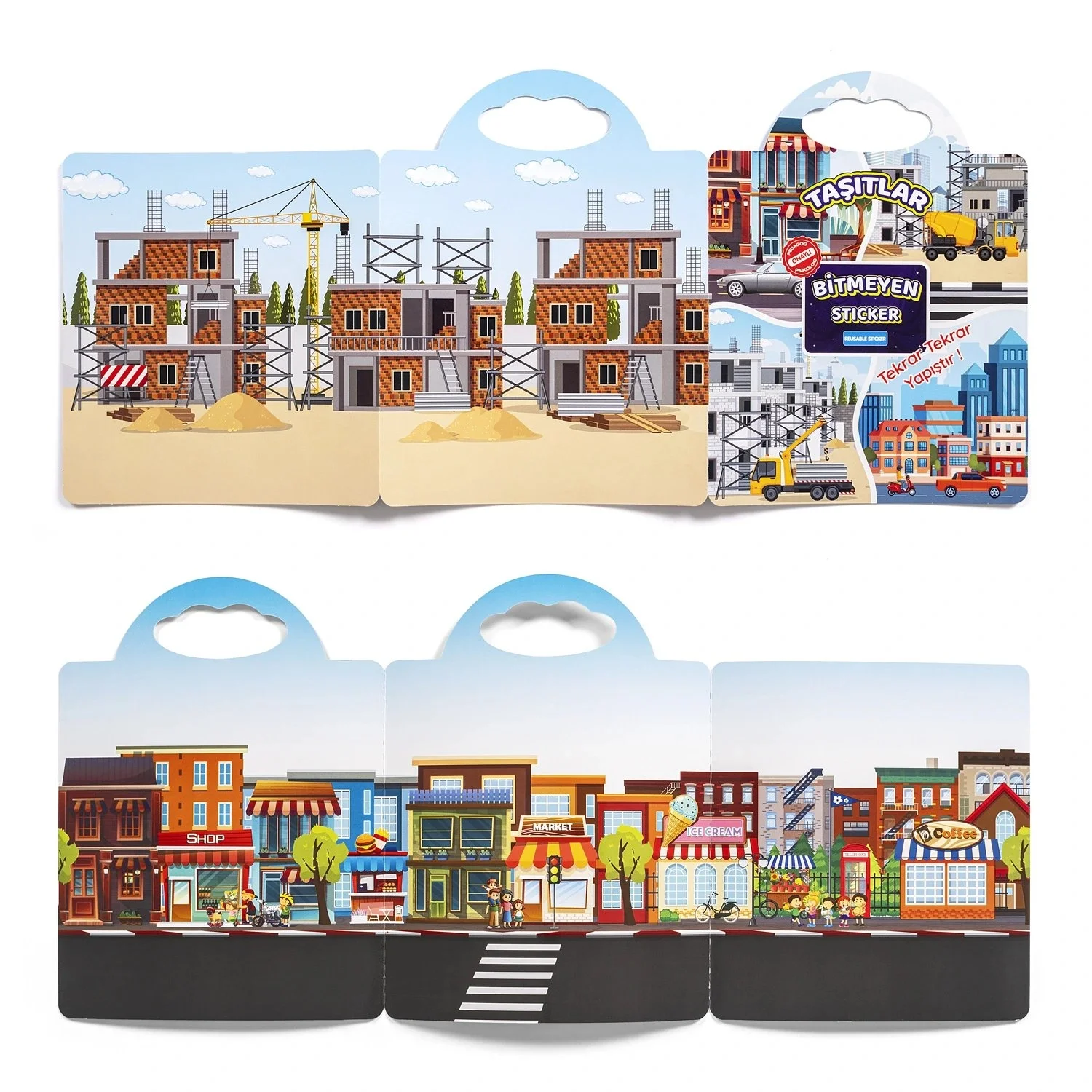 Bitmeyen Sticker Kitabım - Taşıtlar Tekrar Tekrar Kullanılabilir Stickerlar