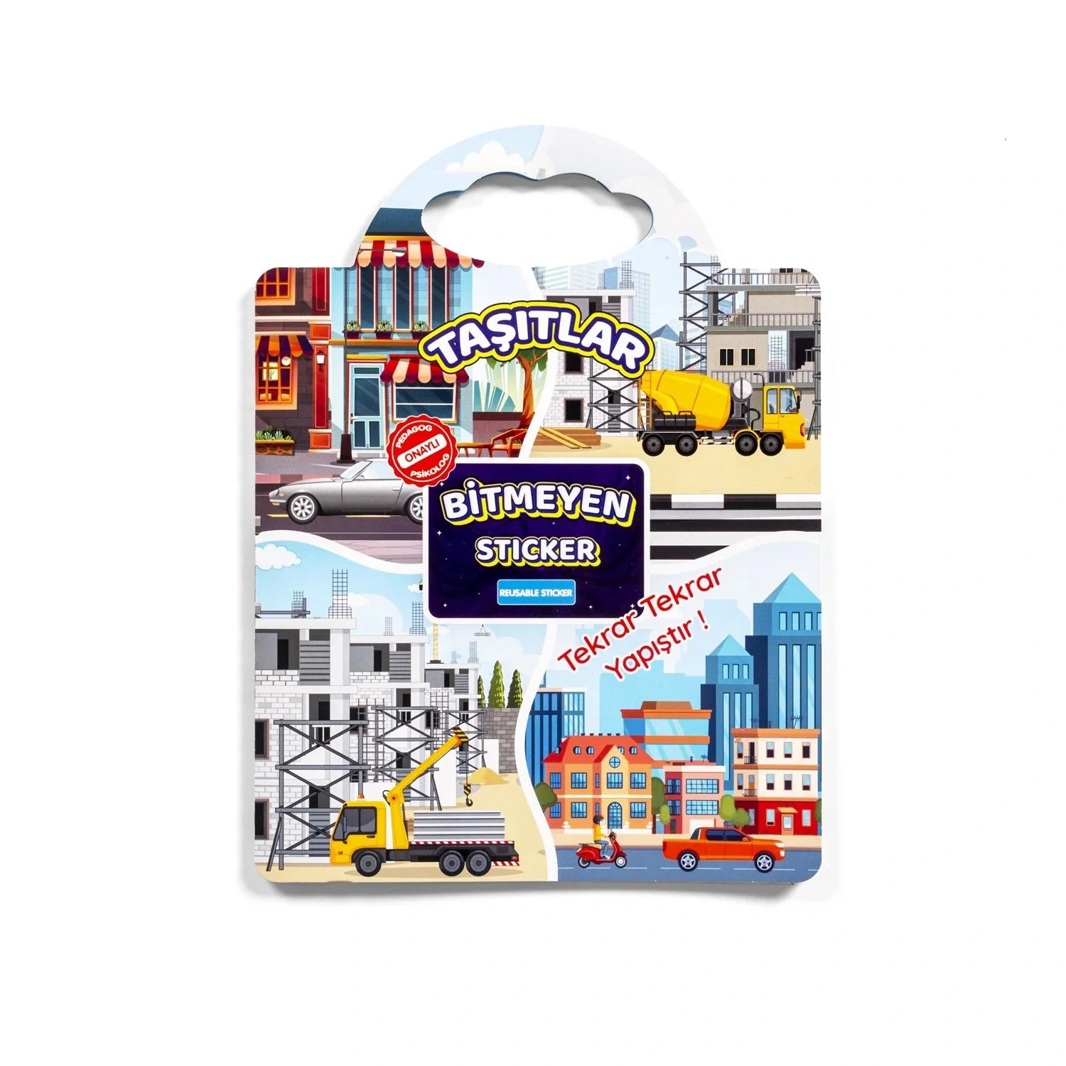 Bitmeyen Sticker Kitabım - Taşıtlar Tekrar Tekrar Kullanılabilir Stickerlar