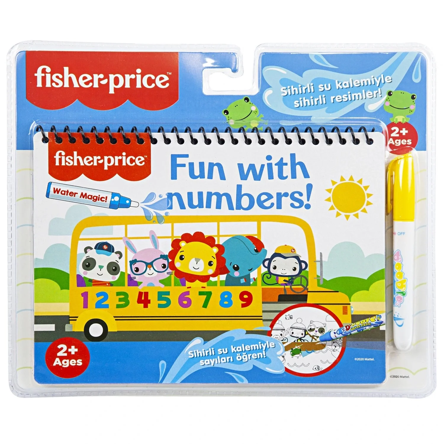 Fisher Price Sihirli Boyama Kitabı Magic Water Painting Özel Sulu Kalem ile Sayılar