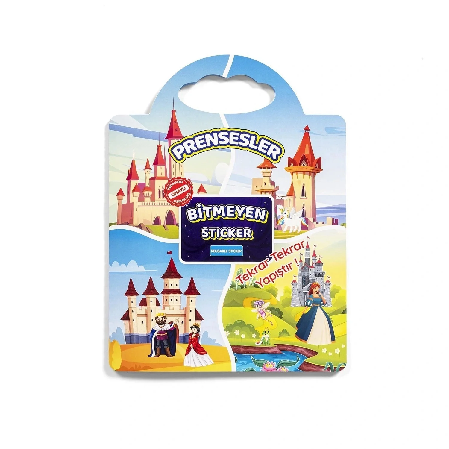 Bitmeyen Sticker Kitabım - Prensesler Tekrar Tekrar Kullanılabilir Stickerlar
