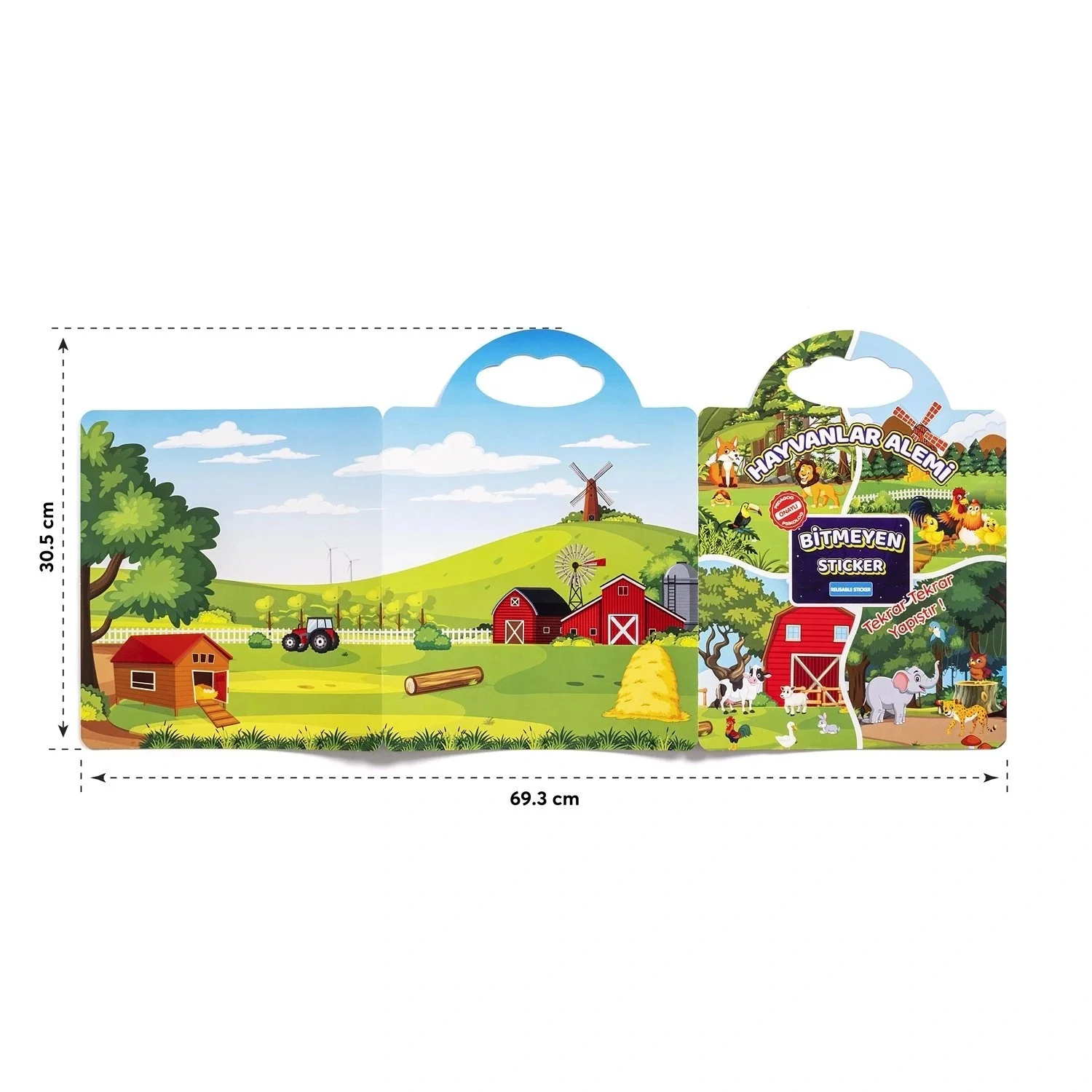 Bitmeyen Sticker Kitabım - Hayvanlar Alemi Tekrar Tekrar Kullanılabilir Stickerlar