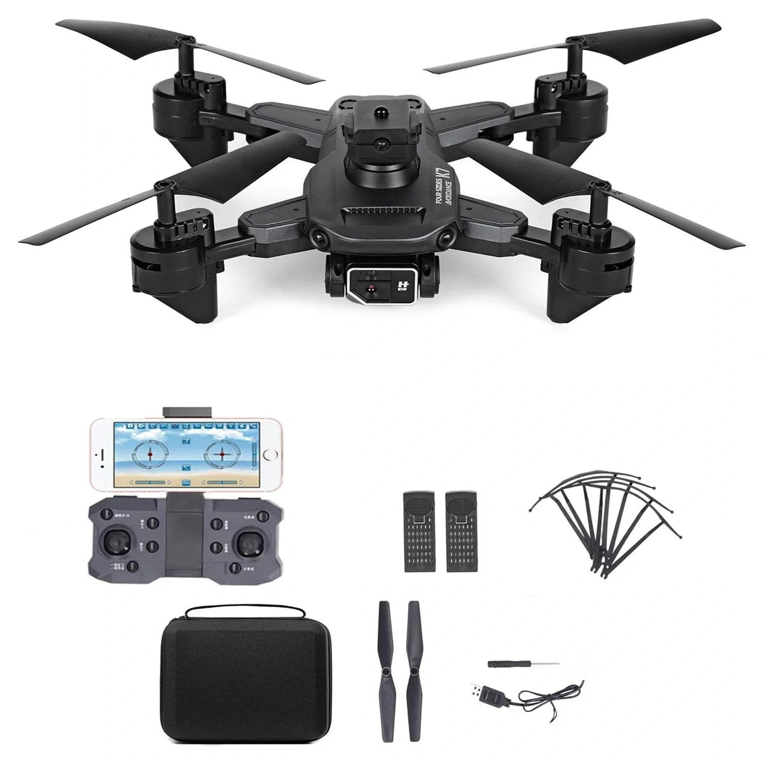 HD Kameralı Drone Çift Bataryalı Kameralı Engel Algılayıcı Havada Sabit Kalabilen Taşıma Çantalı