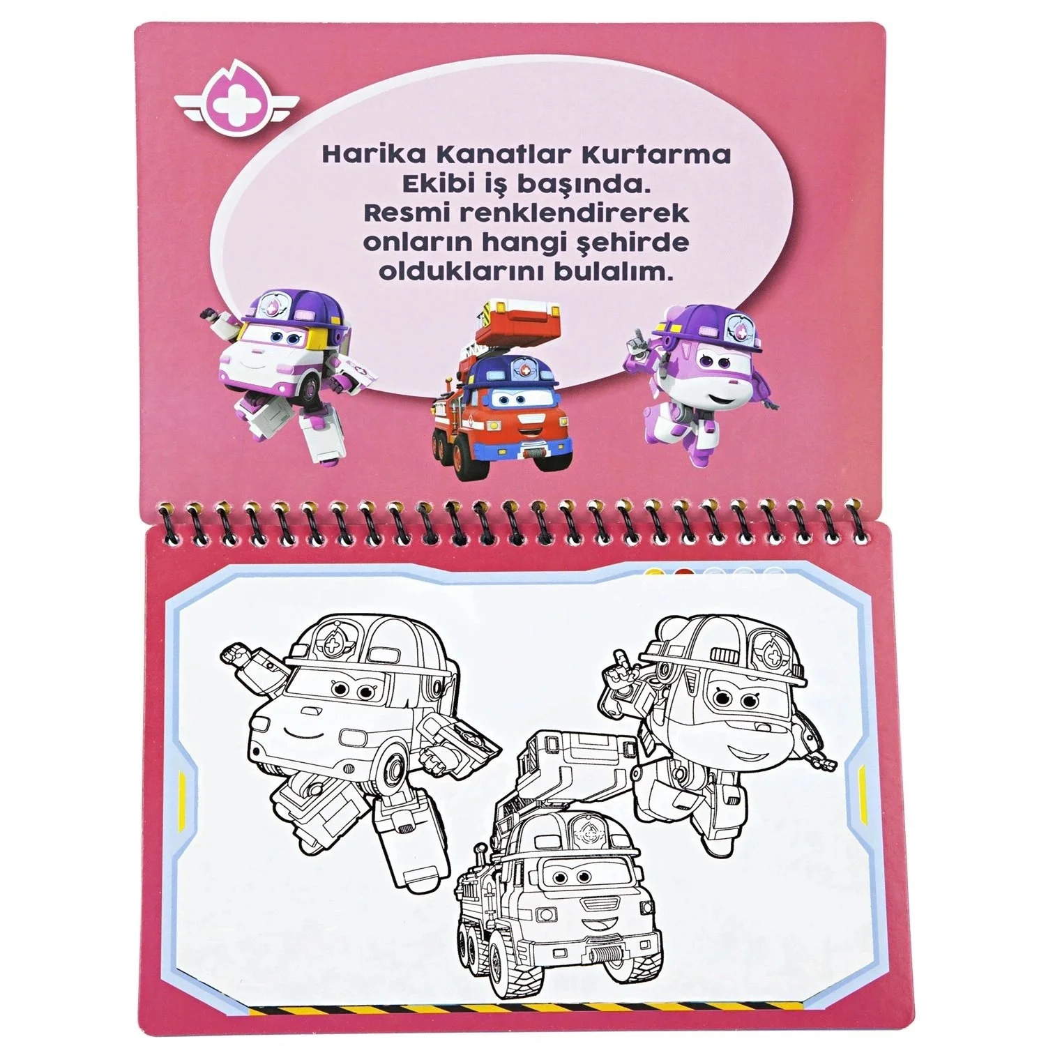 Disney Harika Kanatlar Lisanslı Sihirli Boyama Kitabı Özel Sulu Kalem ile Water Painting Super Wings