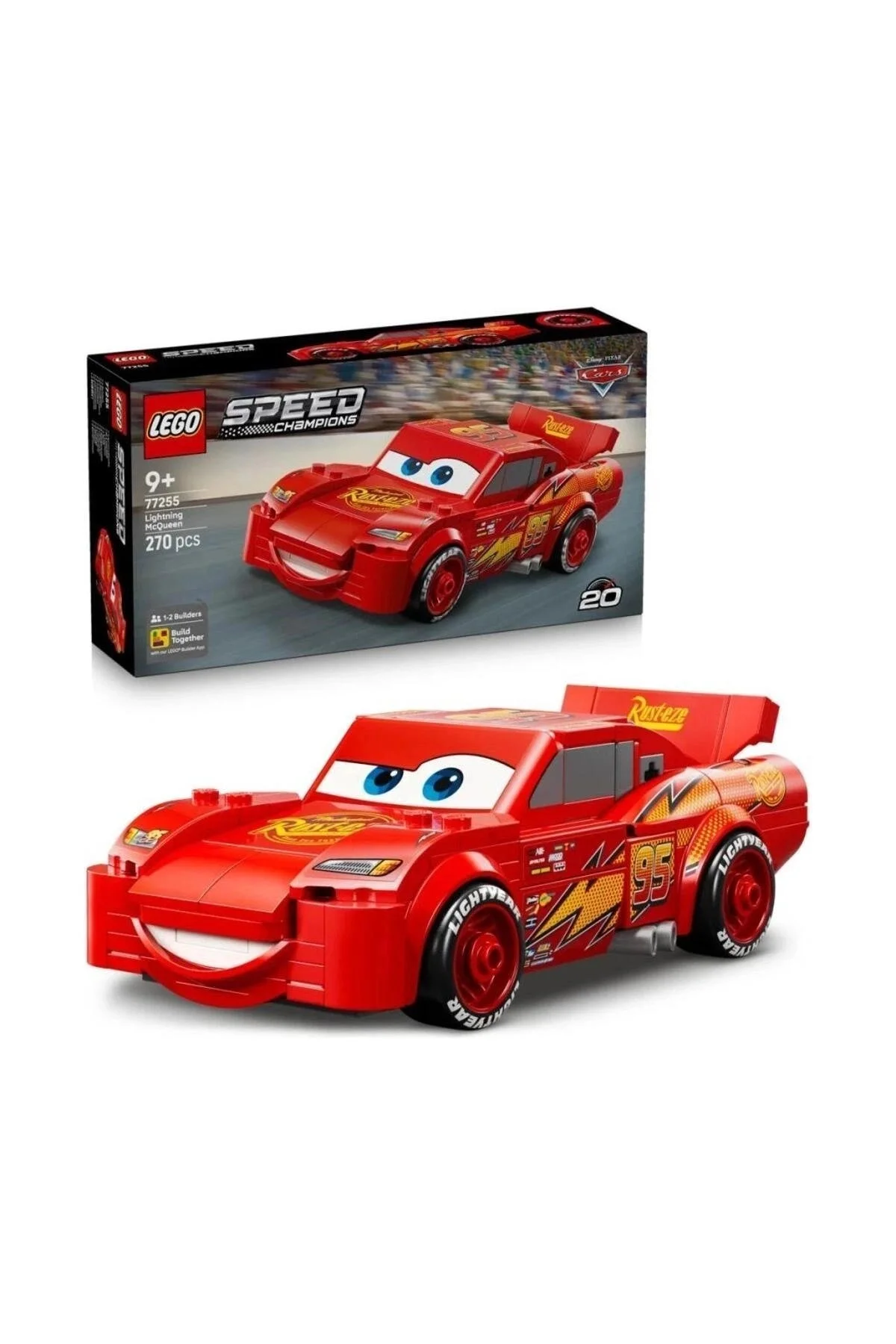 LEGO ® Speed Champions | Şimşek McQueen 77255 – 9+ Yaratıcı Oyuncak Yapım Seti (270 Parça)