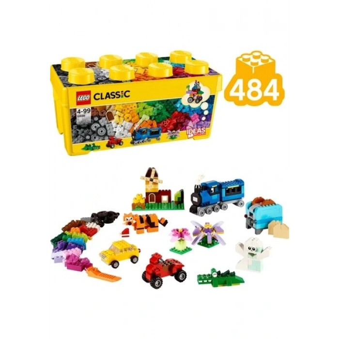 LEGO ® Classic LEGO® Orta Boy Yaratıcı Yapım Kutusu 10696 - 4 Yaş & Üzeri Çocuklar için Yaratıcı Oyuncak Yapım Seti (484 Parça)