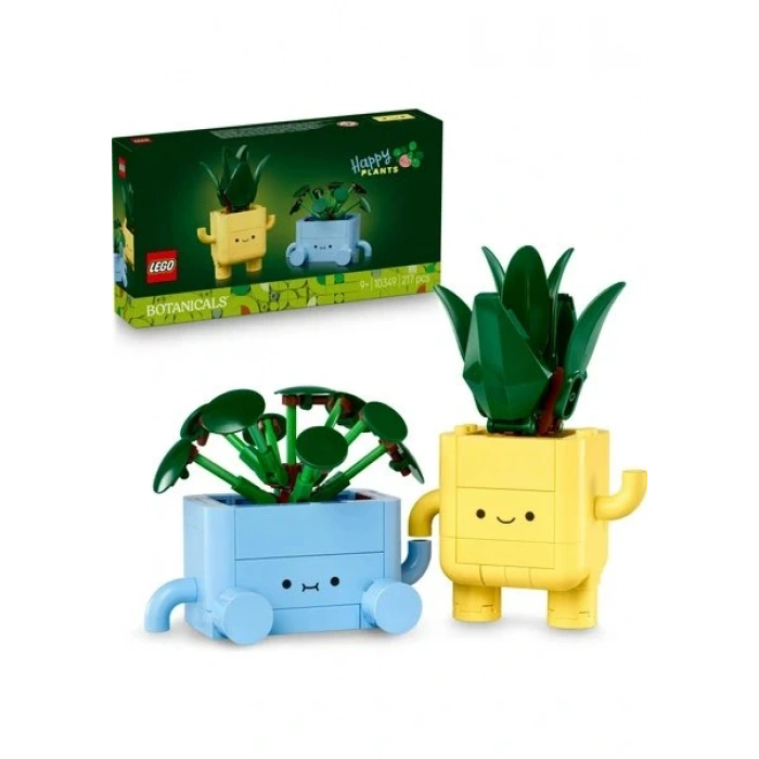 LEGO ® Botanicals Mutlu Bitkiler 10349 - 9 Yaş ve Üzeri Çocuklar için Renkli Saksılar İçeren Yapay Çiçek Oyuncak Yapım Seti (217P)