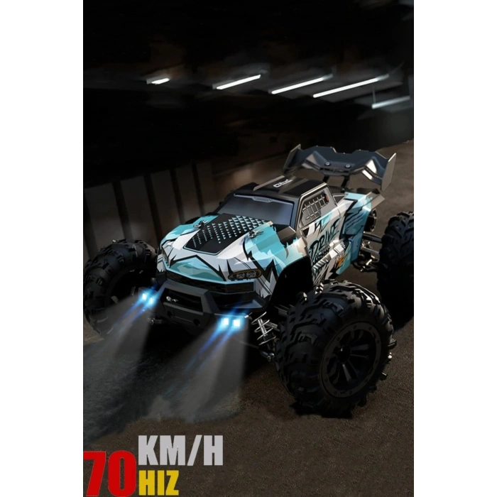 Profesyonel RC Uzaktan Kumandalı Araba 4WD 1:16 Metal İç Aksam 70km/H Şarjlı 4x4 Model Araç